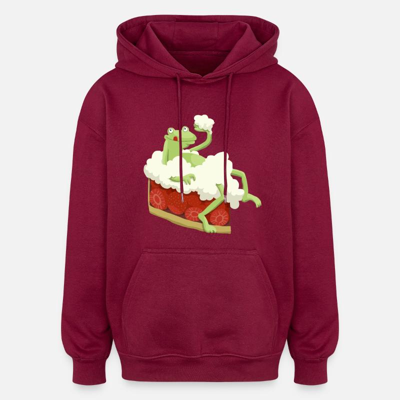 Kuchenfrosch (neu) - Oversized Unisex Hoodie - Burgunderrot