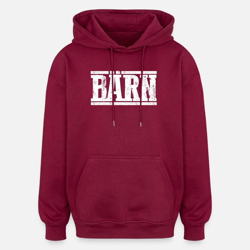 Bern - Bärn - Oversized Unisex Hoodie - Burgunderrot