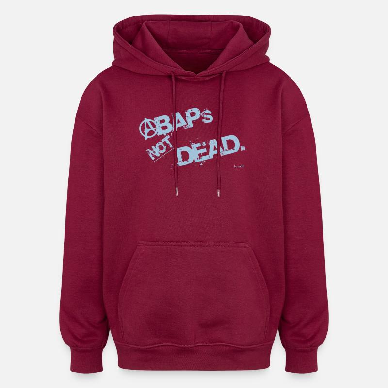 ABAPsNotDead light Blue - Oversized Unisex Hoodie - Burgunderrot