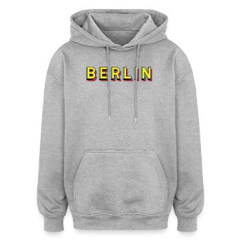 Berlin pour les Berlinois - Sweat à capuche oversize unisexe - bordeaux - Devant - Noah (186cm)