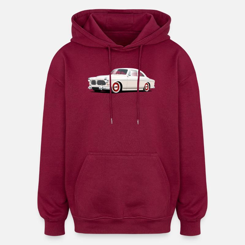 serie 120 custom - Sweat à capuche oversize unisexe - bordeaux