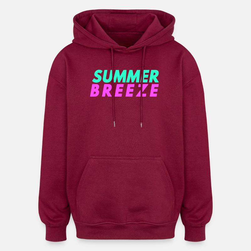 Brise d’été - Sweat à capuche oversize unisexe - bordeaux