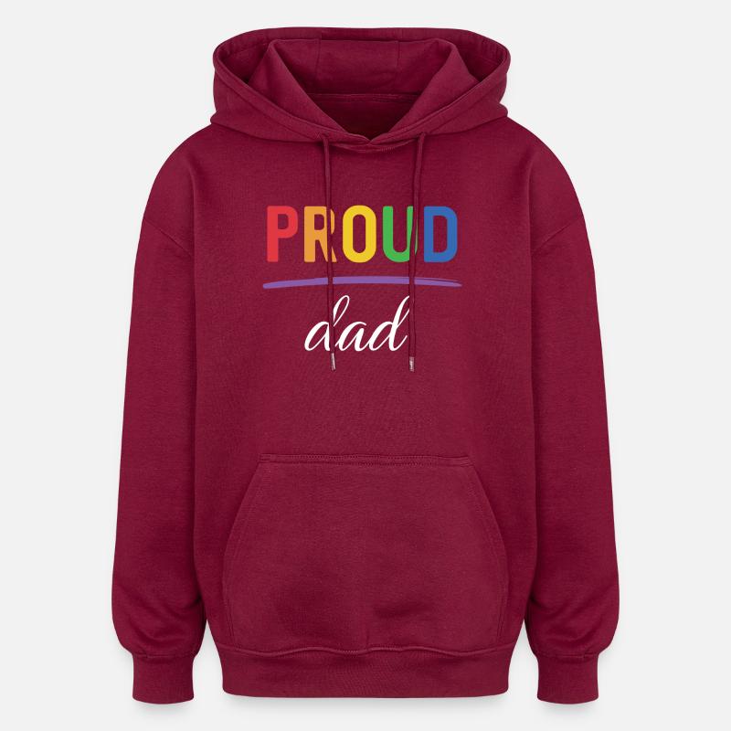 LGBT Proud Dad - Pride-Monat - Oversized Unisex Hoodie - Burgunderrot