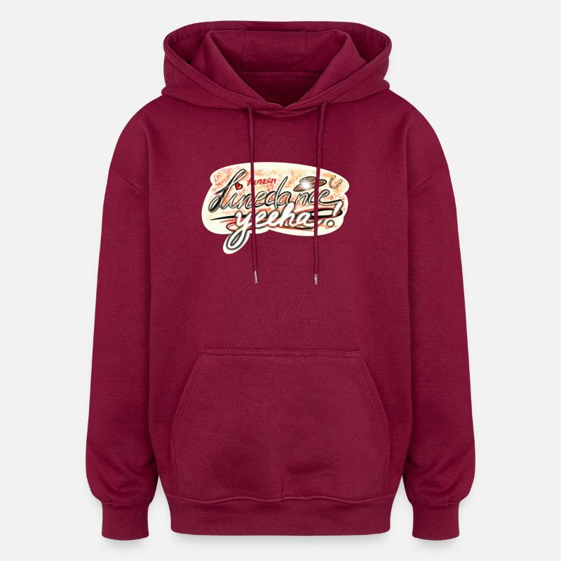 Tanzen und Dance Linedance Design - Oversized Unisex Hoodie - Burgunderrot