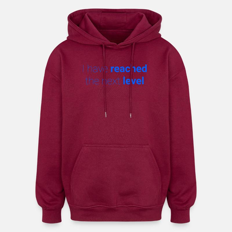 Abstraktes Kontrastmuster zur Selbstdarstellung - Oversized Unisex Hoodie - Burgunderrot