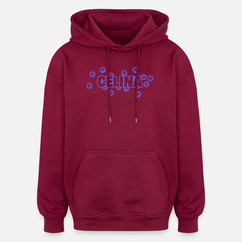 Célina dans le rôle de l'amour - Sweat à capuche oversize unisexe - bordeaux