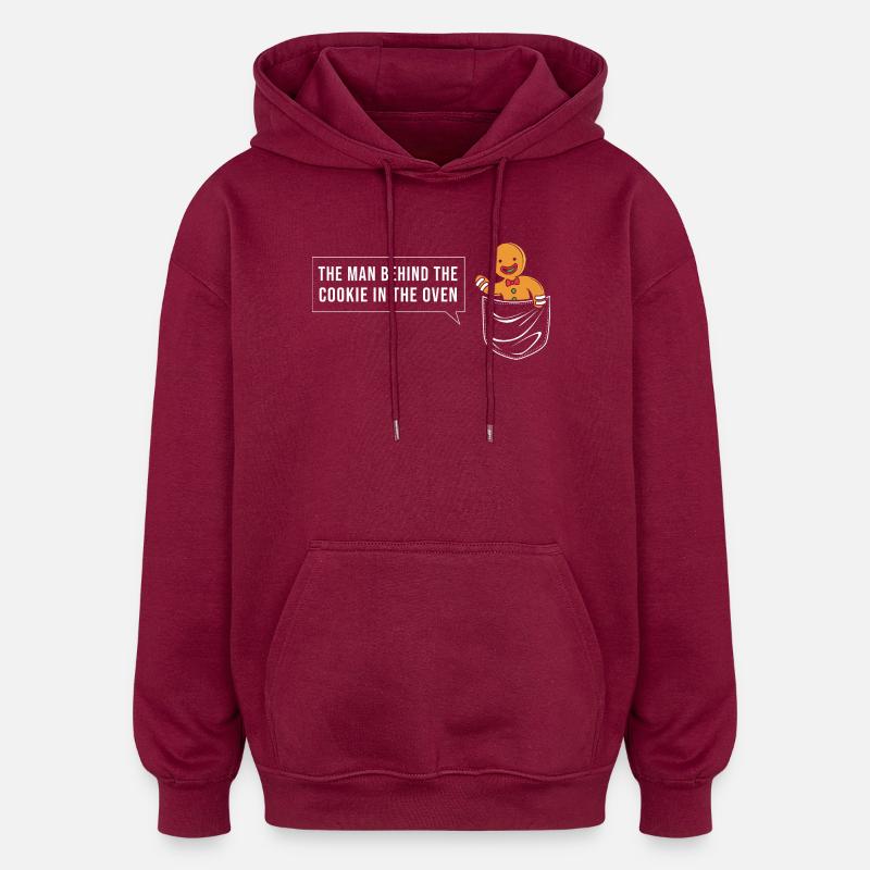 Werdender Papa werdende Väter - Oversized Unisex Hoodie - Burgunderrot