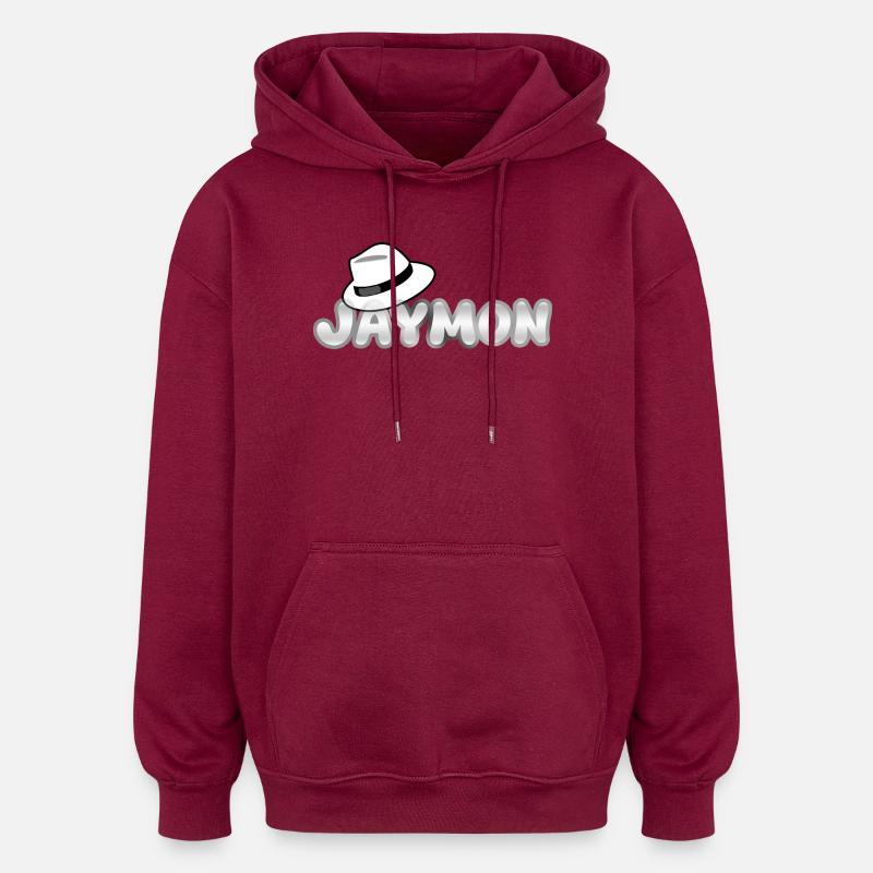 Chapeau Jaymon - Sweat à capuche oversize unisexe - bordeaux