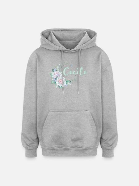 Pour Cécile - Sweat à capuche oversize unisexe - bordeaux