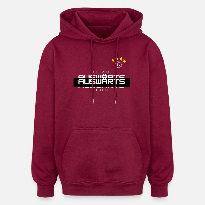 Tournée à l’extérieur - Sweat à capuche oversize unisexe - bordeaux