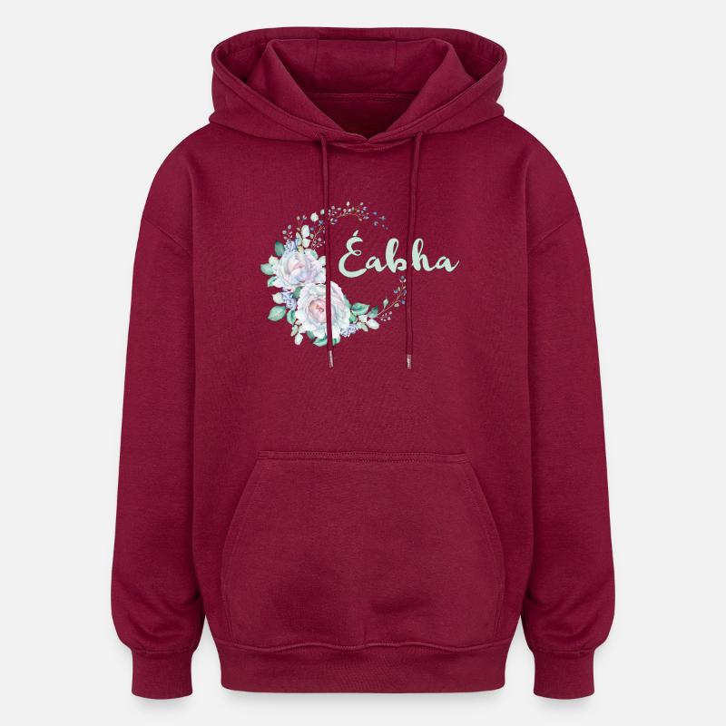 Für Éabha - Oversized Unisex Hoodie - Burgunderrot