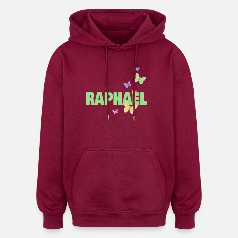 Raphael - Sweat à capuche oversize unisexe - bordeaux