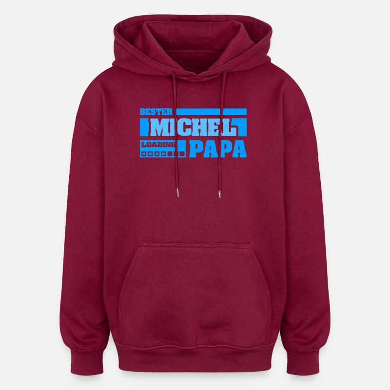 Cadeau pour Michel - Sweat à capuche oversize unisexe - bordeaux