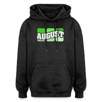 Name August - Oversized Unisex Hoodie - Anthrazit - Vorne - Noah (186cm)