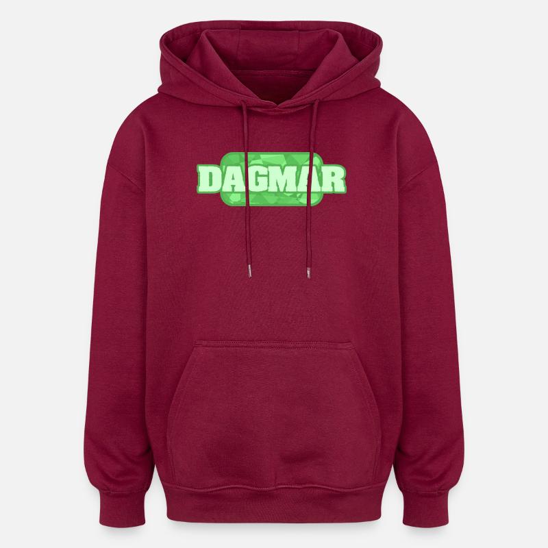 Dagmar - Sweat à capuche oversize unisexe - bordeaux