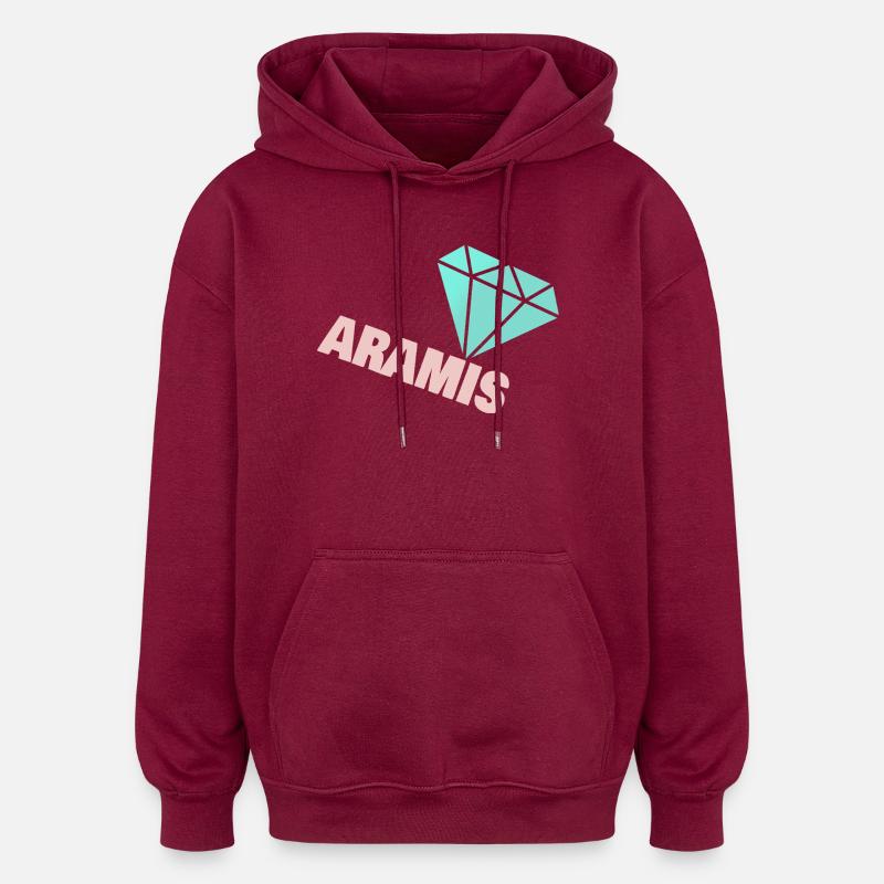 Aramis en tant que noble - Sweat à capuche oversize unisexe - bordeaux