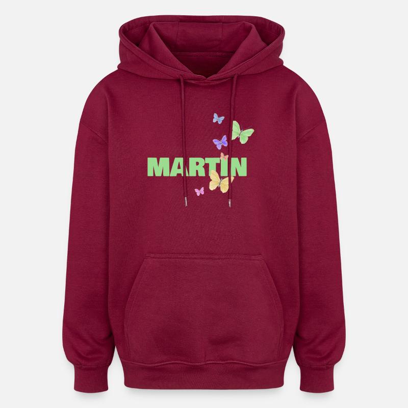 Martin dans le rôle de Martin - Sweat à capuche oversize unisexe - bordeaux