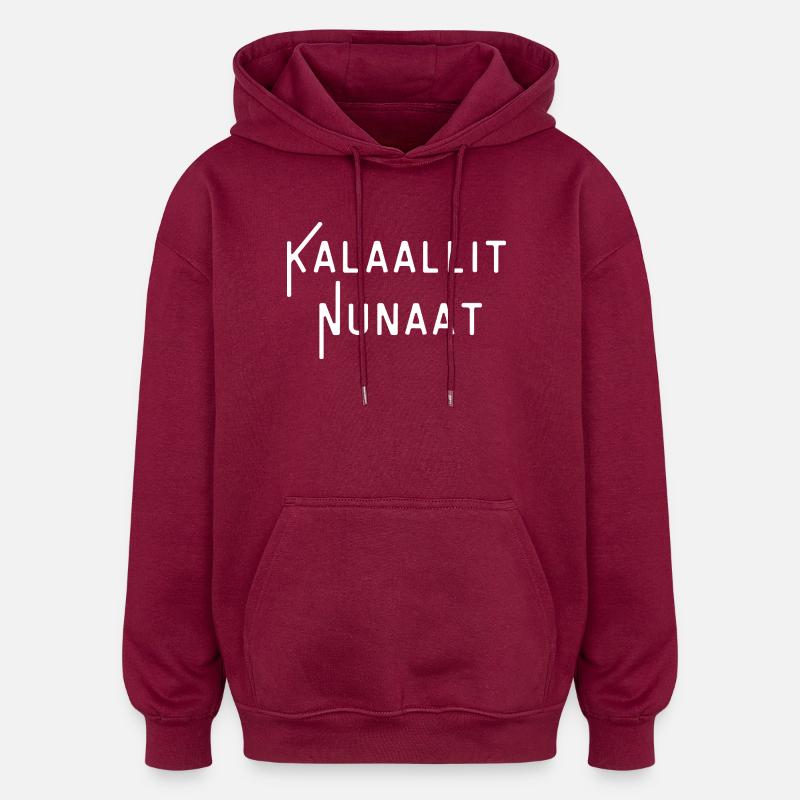 Kalaallit-Nunaat-Glyphen - Oversized Unisex Hoodie - Burgunderrot