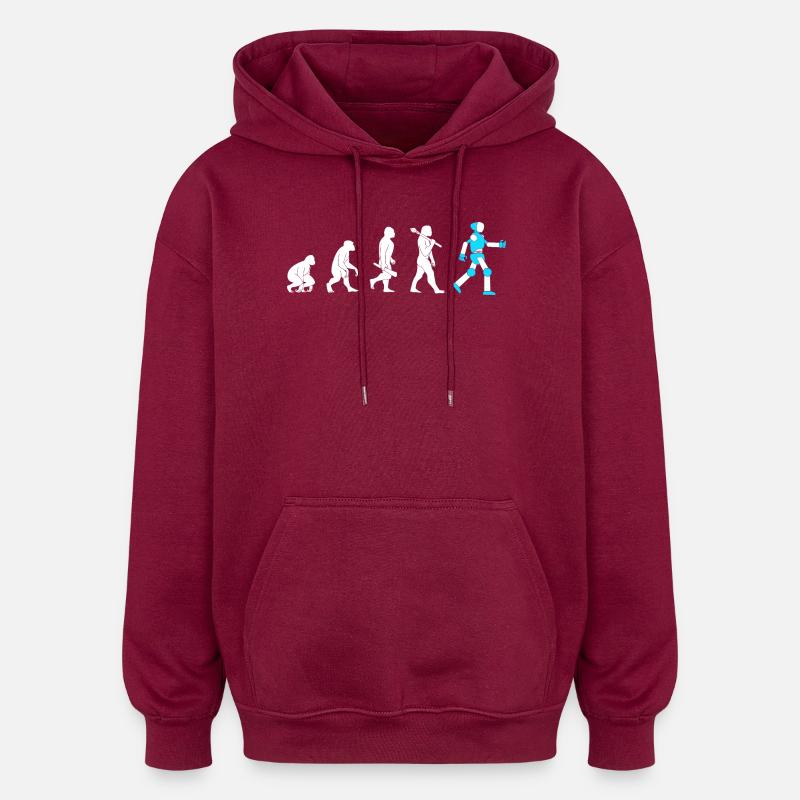 GPT Artificial Intelligence - Oversized Unisex Hoodie - burgundy