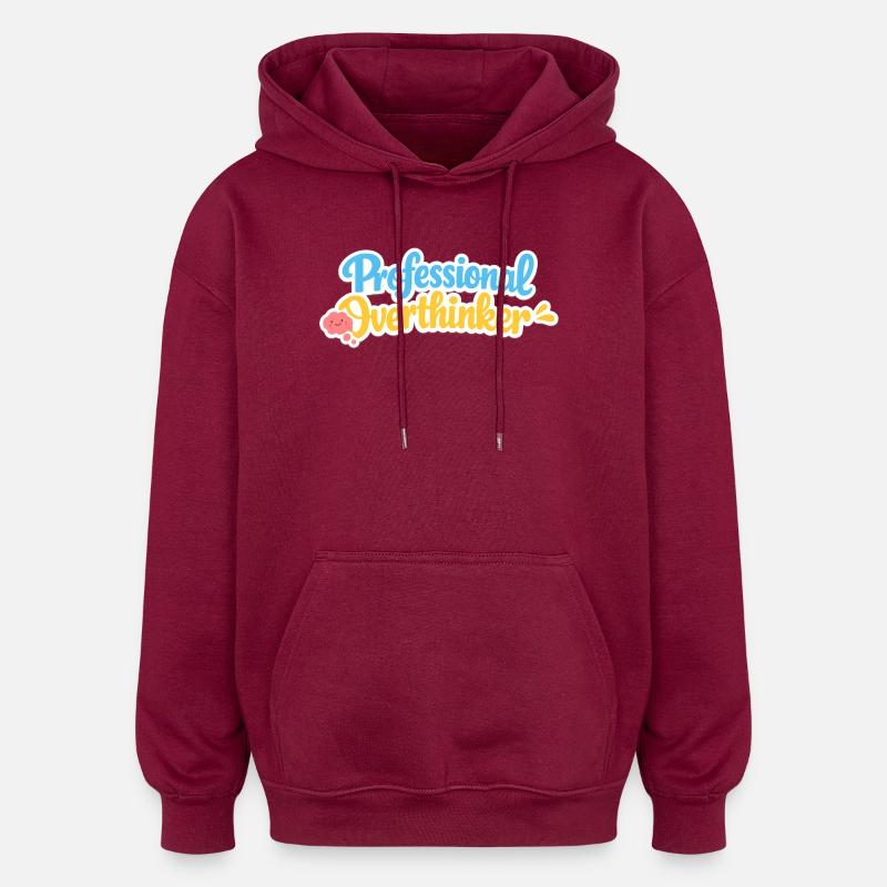 Réfléchisseur professionnel - Sweat à capuche oversize unisexe - bordeaux