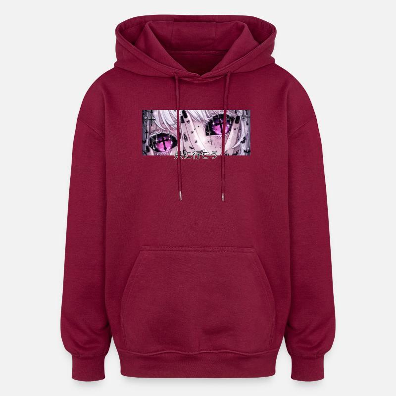 Viens, viens avec moi - Sweat à capuche oversize unisexe - bordeaux