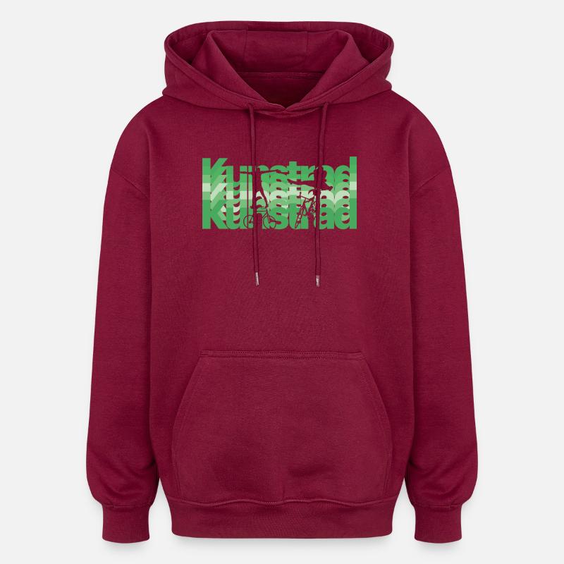 Kunstrad, Kunstradfahren, Hallenradsport - Oversized Unisex Hoodie - Burgunderrot
