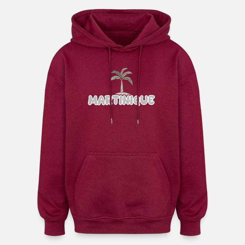 Cadeau pour la Martinique - Sweat à capuche oversize unisexe - bordeaux