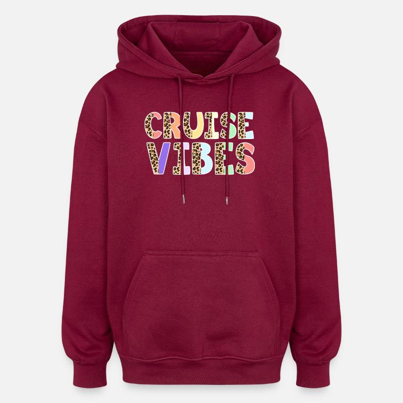 Croisière en bateau de croisière - Sweat à capuche oversize unisexe - bordeaux