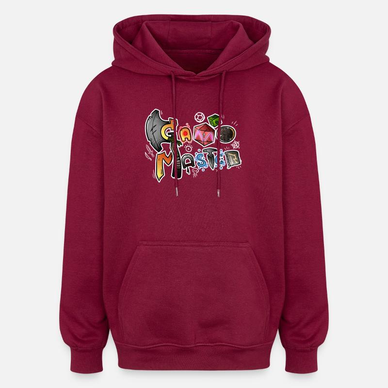 Game Master - Oversized Unisex Hoodie - Burgunderrot