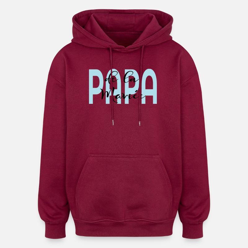 Papa de la Mariée - Sweat à capuche oversize unisexe - bordeaux