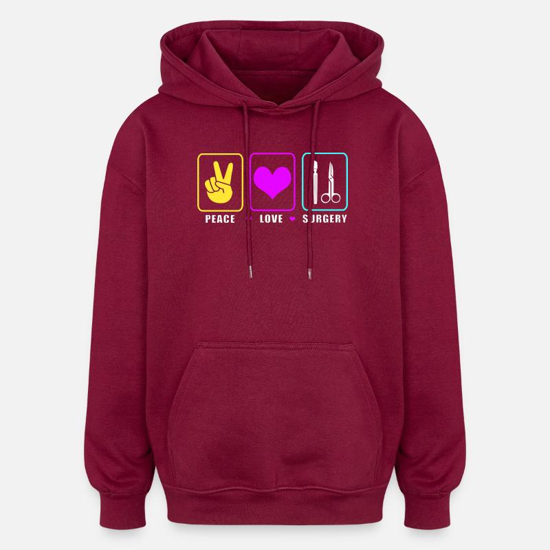 Chirurg Chirurgie CTA - Oversized Unisex Hoodie - Burgunderrot