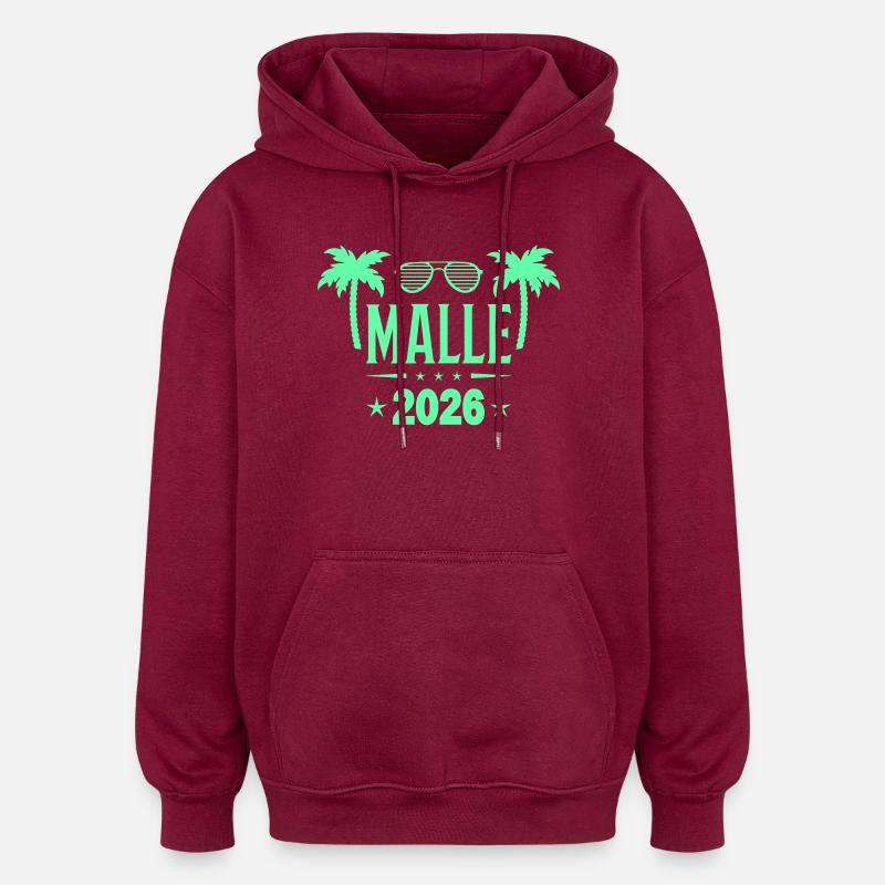 Mallorca 2026 Palmetre Solbriller - Oversized unisex-hettegenser - burgunderrød