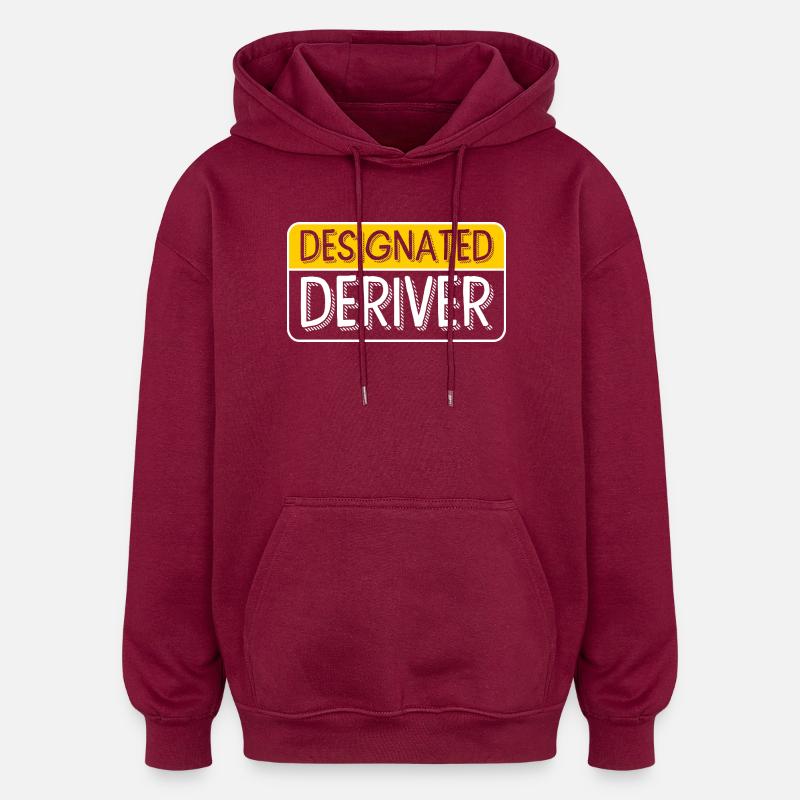math math - Oversized Unisex Hoodie - burgundy
