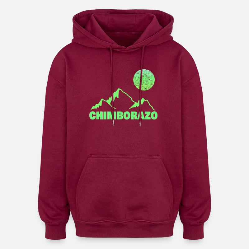 Gift for chimborazo - Oversized Unisex Hoodie - burgundy