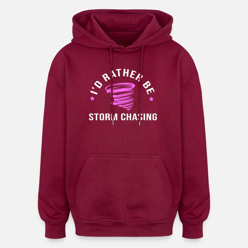 Météorologue Météorologie - Sweat à capuche oversize unisexe - bordeaux