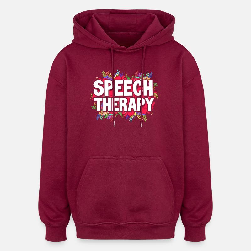 Logopäde Logopädin Logopädie - Oversized Unisex Hoodie - Burgunderrot