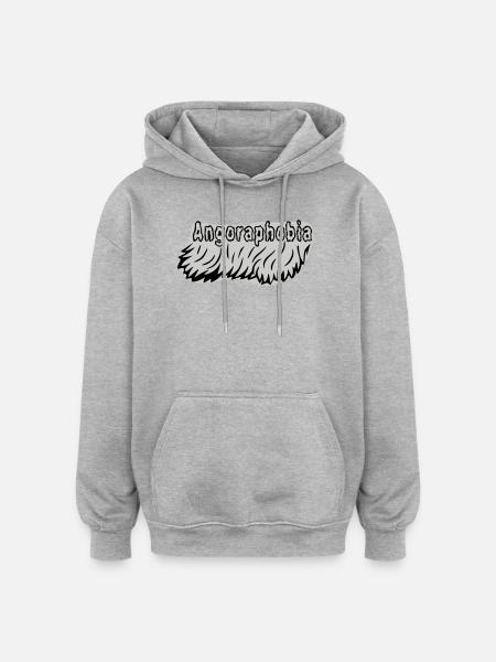 Angoraphobia - Oversized Unisex Hoodie - burgundy