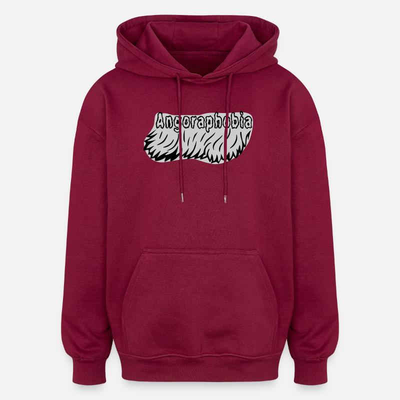 Angoraphobia - Oversized Unisex Hoodie - Burgunderrot