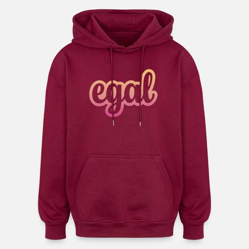 tout de même - Sweat à capuche oversize unisexe - bordeaux
