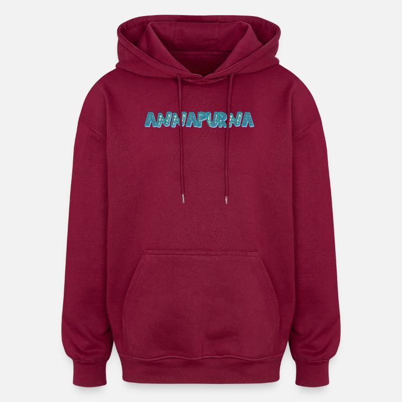 ANNAPURNA - Sweat à capuche oversize unisexe - bordeaux