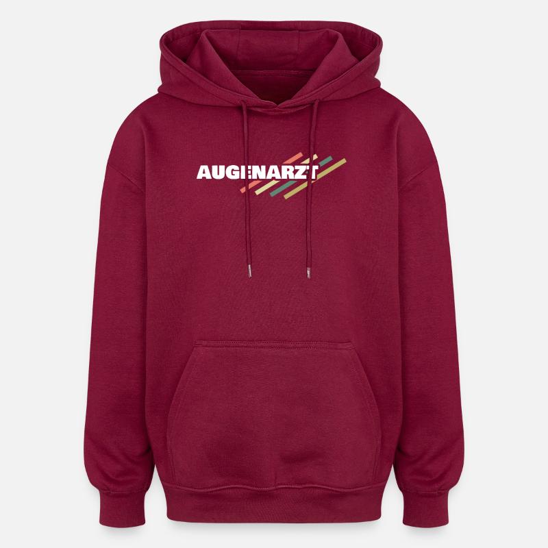 Augenarzt - Oversized Unisex Hoodie - Burgunderrot
