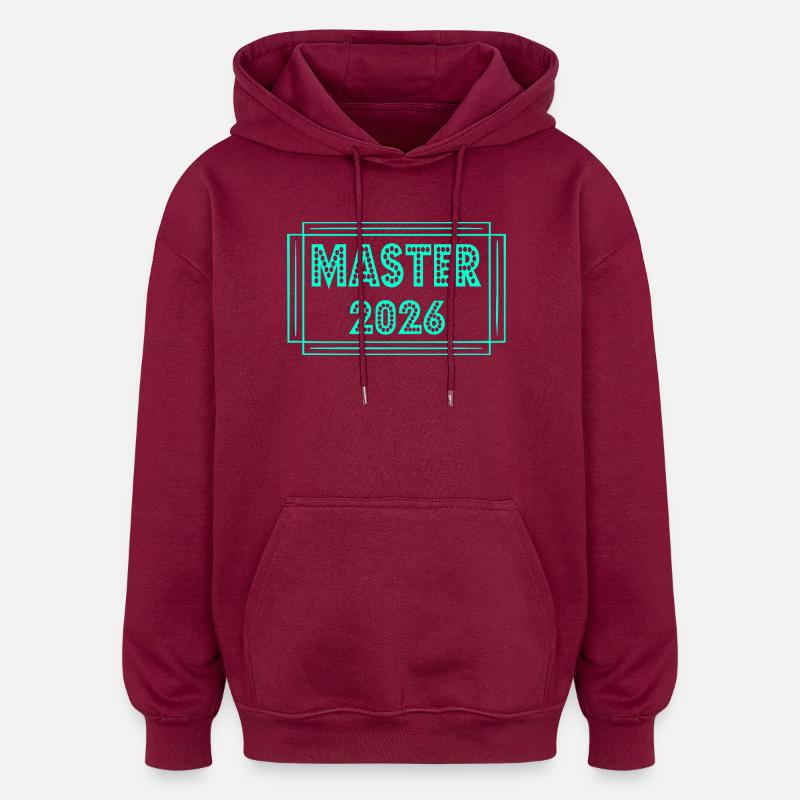 Studium Abschluss 2026 Master - Oversized Unisex Hoodie - Burgunderrot