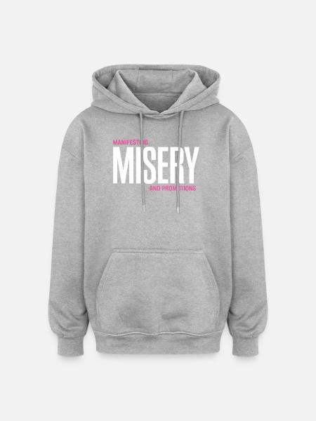 Manifeste de la misère Tee - Sweat à capuche oversize unisexe - bordeaux