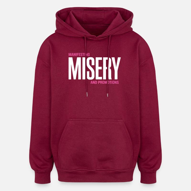 Elendsmanifest Tee - Oversized Unisex Hoodie - Burgunderrot