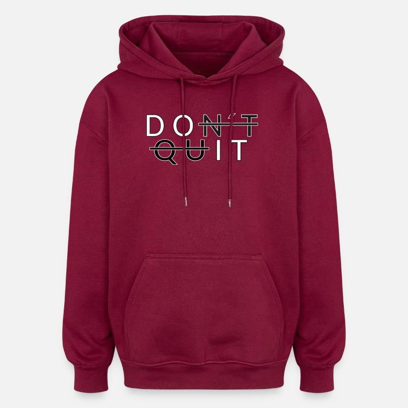 N’arrête pas _Do - Sweat à capuche oversize unisexe - bordeaux
