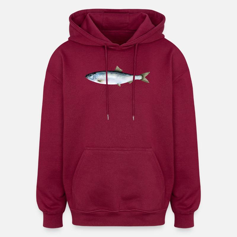 hareng - Sweat à capuche oversize unisexe - bordeaux
