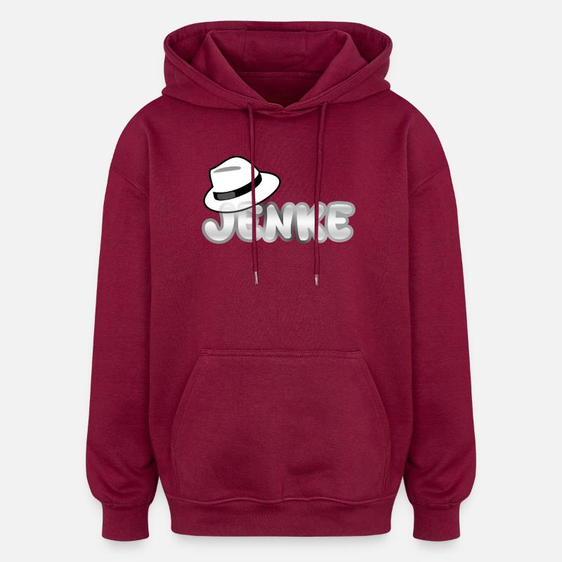 Jenke comme prénom - Sweat à capuche oversize unisexe - bordeaux