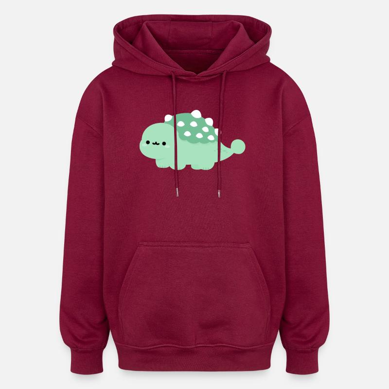 Ankylosaurus Annie - Oversized Unisex Hoodie - burgundy
