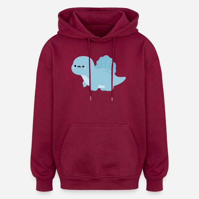 Spinosaurus Nelly - Sweat à capuche oversize unisexe - bordeaux