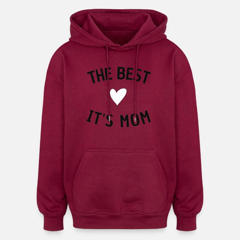 Die beste Mutter - Oversized Unisex Hoodie - Burgunderrot
